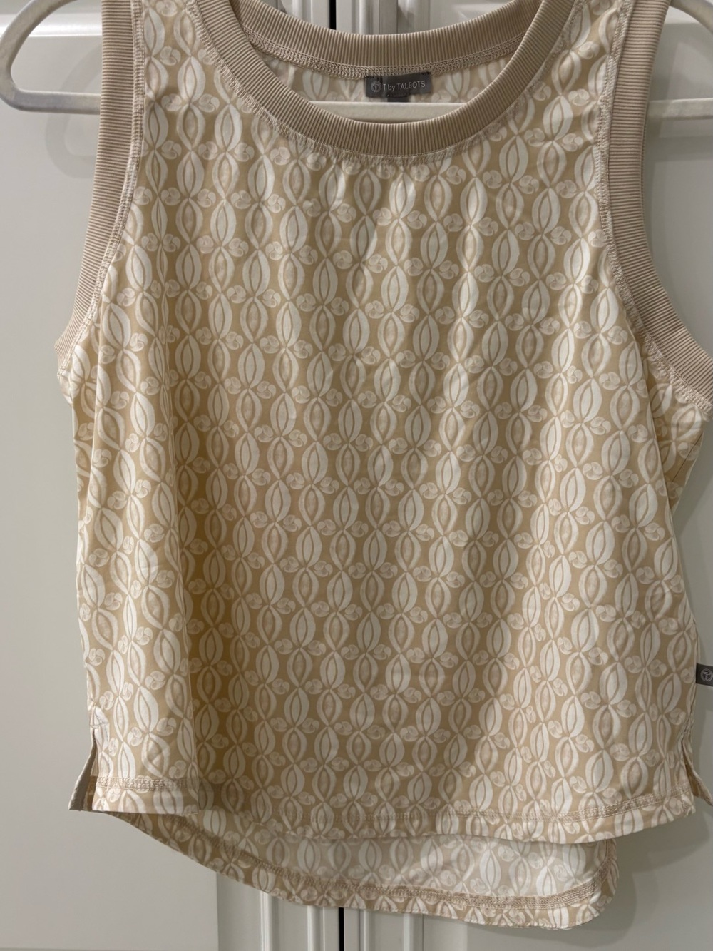 Taupe Geo-Print Sleeveless Tank Top by T for Talbots